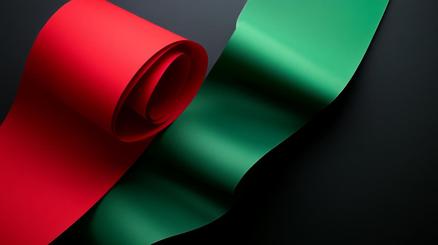 abstract-red-green-rolled-paper-black-background